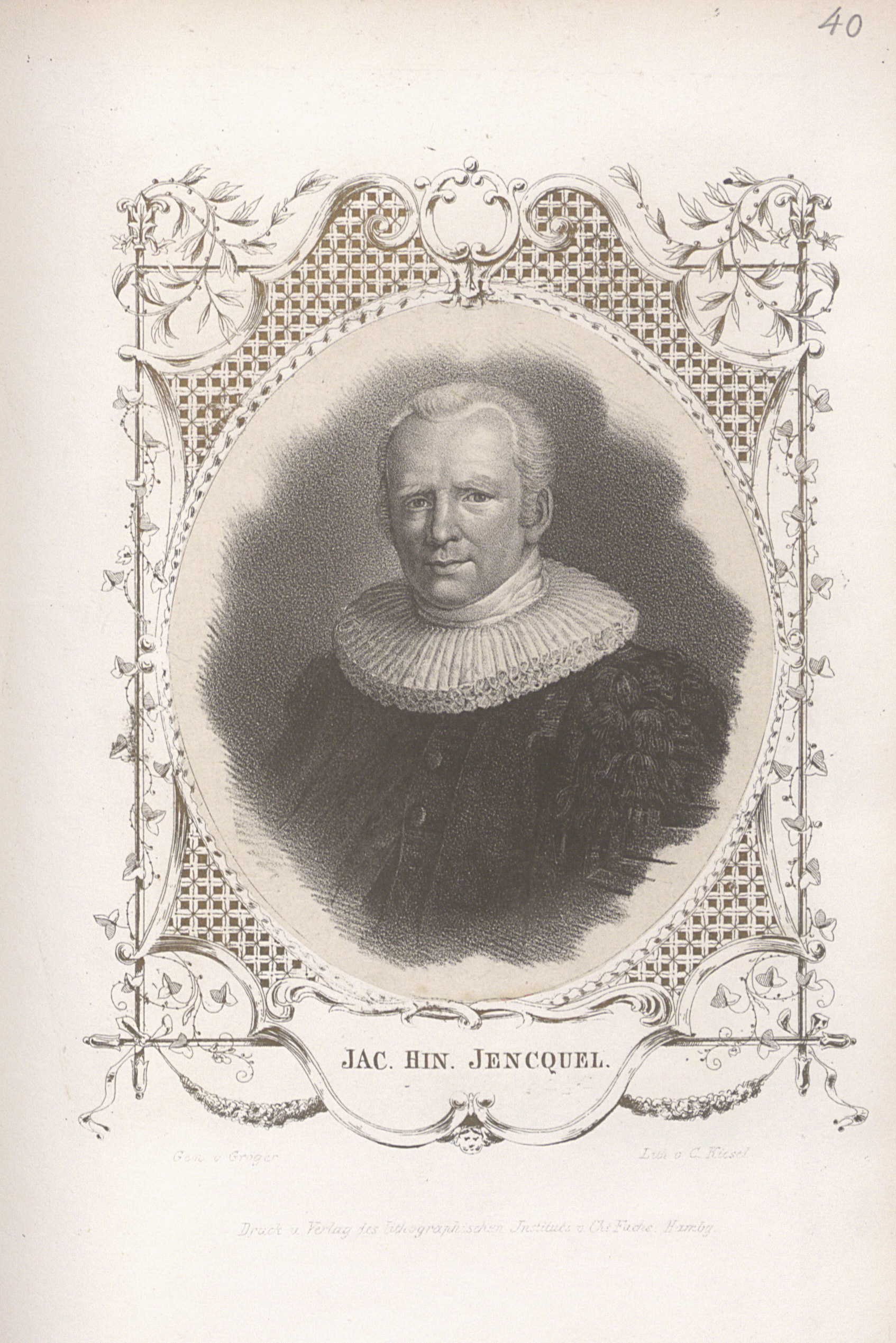 Porträt von Jacob Hinrich Jencquel