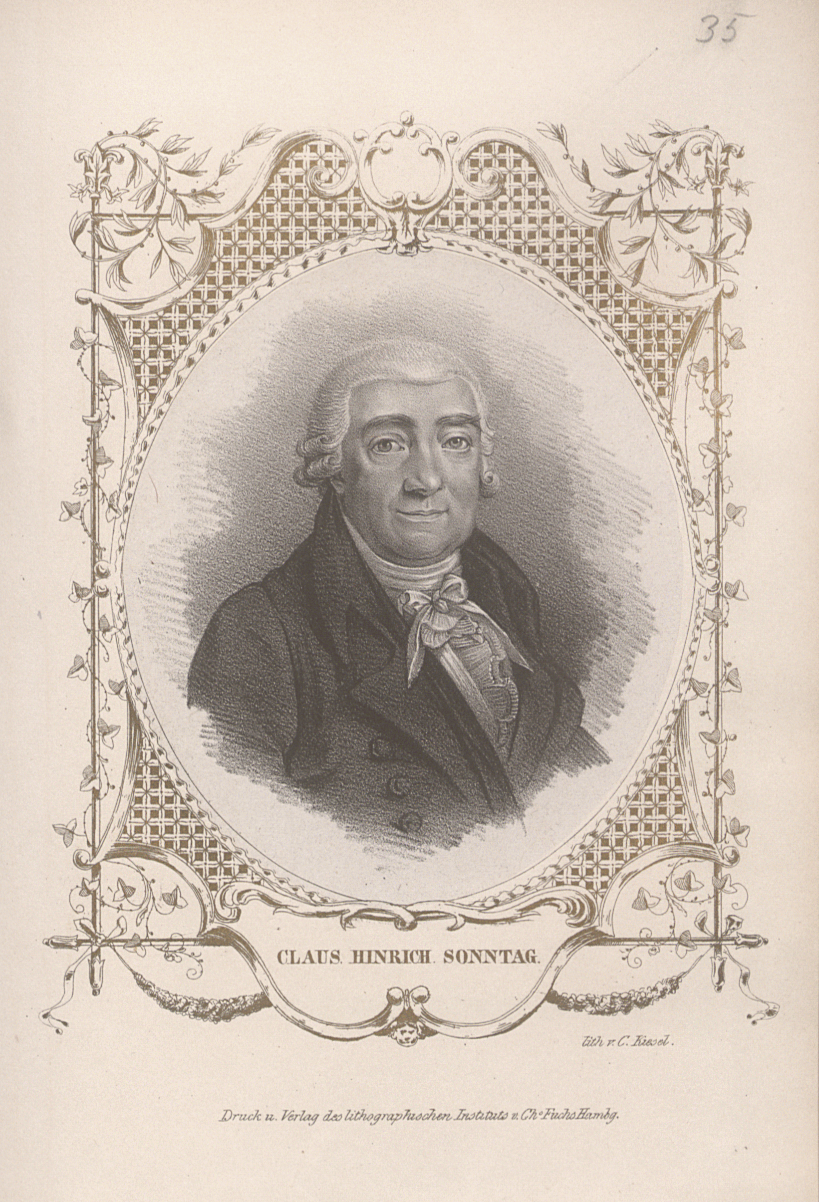 Porträt von Hinrich Claus Sonntag